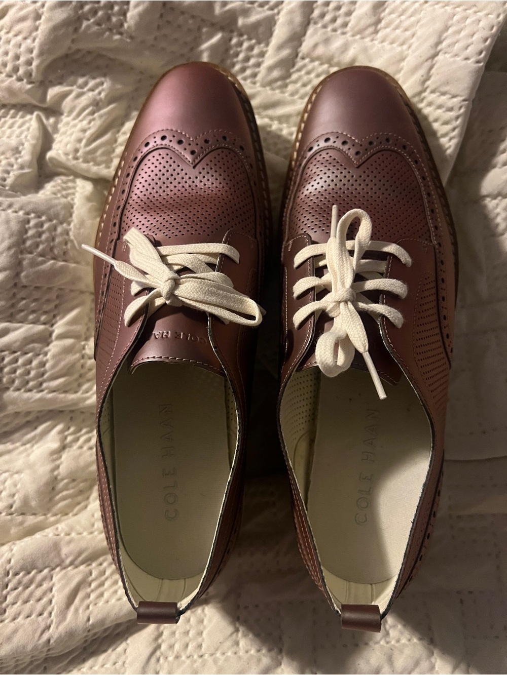 Cole Haan rose gold Oxford brogue women US 11